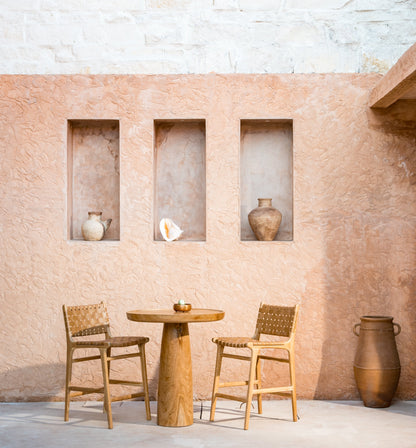 Tavolo da bistrot in teak riciclato Veda