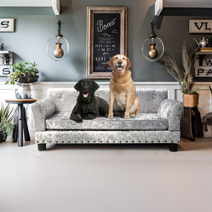 Cuccia per animali domestici con cuscino imbottito in velluto e rimovibile