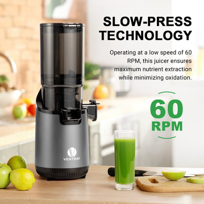 Estrattore di succo a masticazione lenta Ventray 900, estrattore di succo a freddo con tramoggia di alimentazione extra large da 5,1 pollici