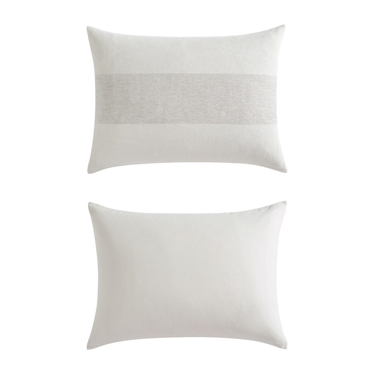 Set copripiumino beige a righe in ciniglia Vera Wang