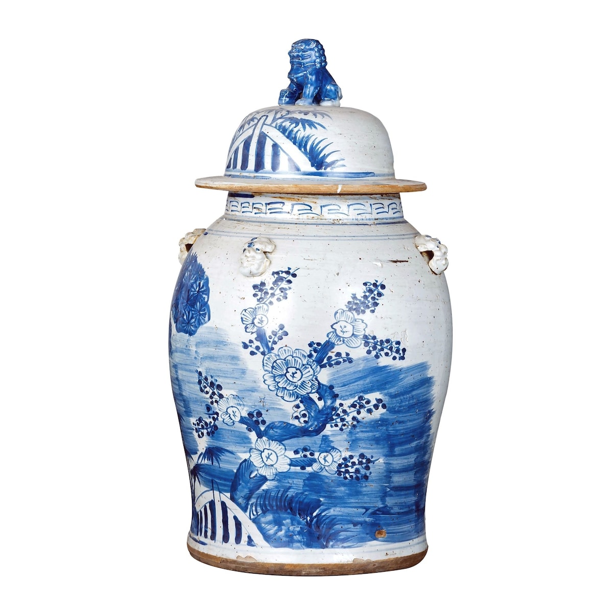 Barattolo da tempio vintage con motivo a pino - Grande