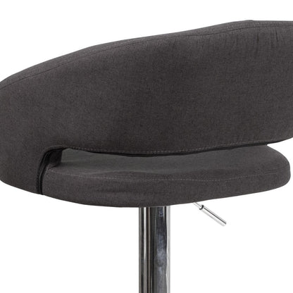 Sgabello da bar moderno imbottito regolabile in altezza con schienale arrotondato
