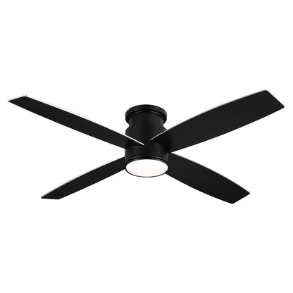 Ventilatore da soffitto a filo WINGBO da 44/52 pollici con luci e telecomando, 4 pale reversibili