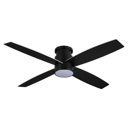 Ventilatore da soffitto a filo WINGBO da 44/52 pollici con luci e telecomando, 4 pale reversibili
