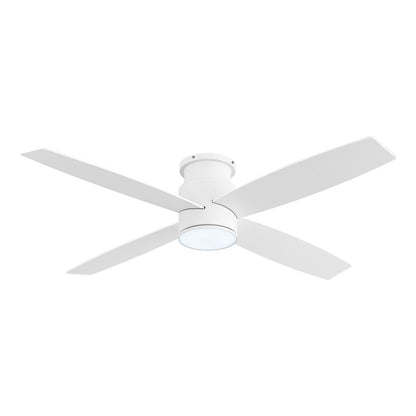 Ventilatore da soffitto a filo WINGBO da 44/52 pollici con luci e telecomando, 4 pale reversibili