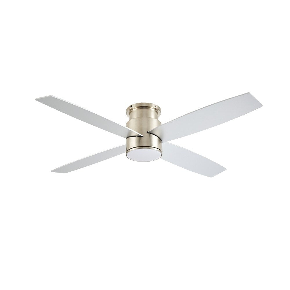 Ventilatore da soffitto a filo WINGBO da 44/52 pollici con luci e telecomando, 4 pale reversibili