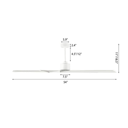 Ventilatore da soffitto per interni con motore CC WINGBO da 54 pollici senza luci - N/D