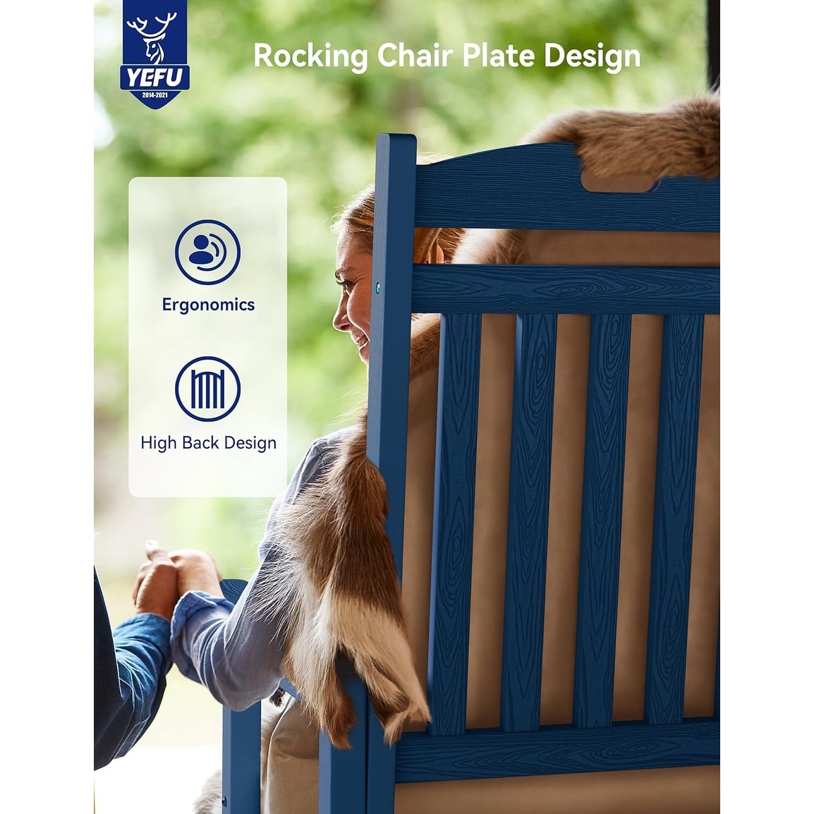 Sedia a dondolo da esterno WINSOON per tutte le stagioni, set da 2