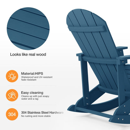 Sedia a dondolo da esterno WINSOON per tutte le stagioni, set da 2