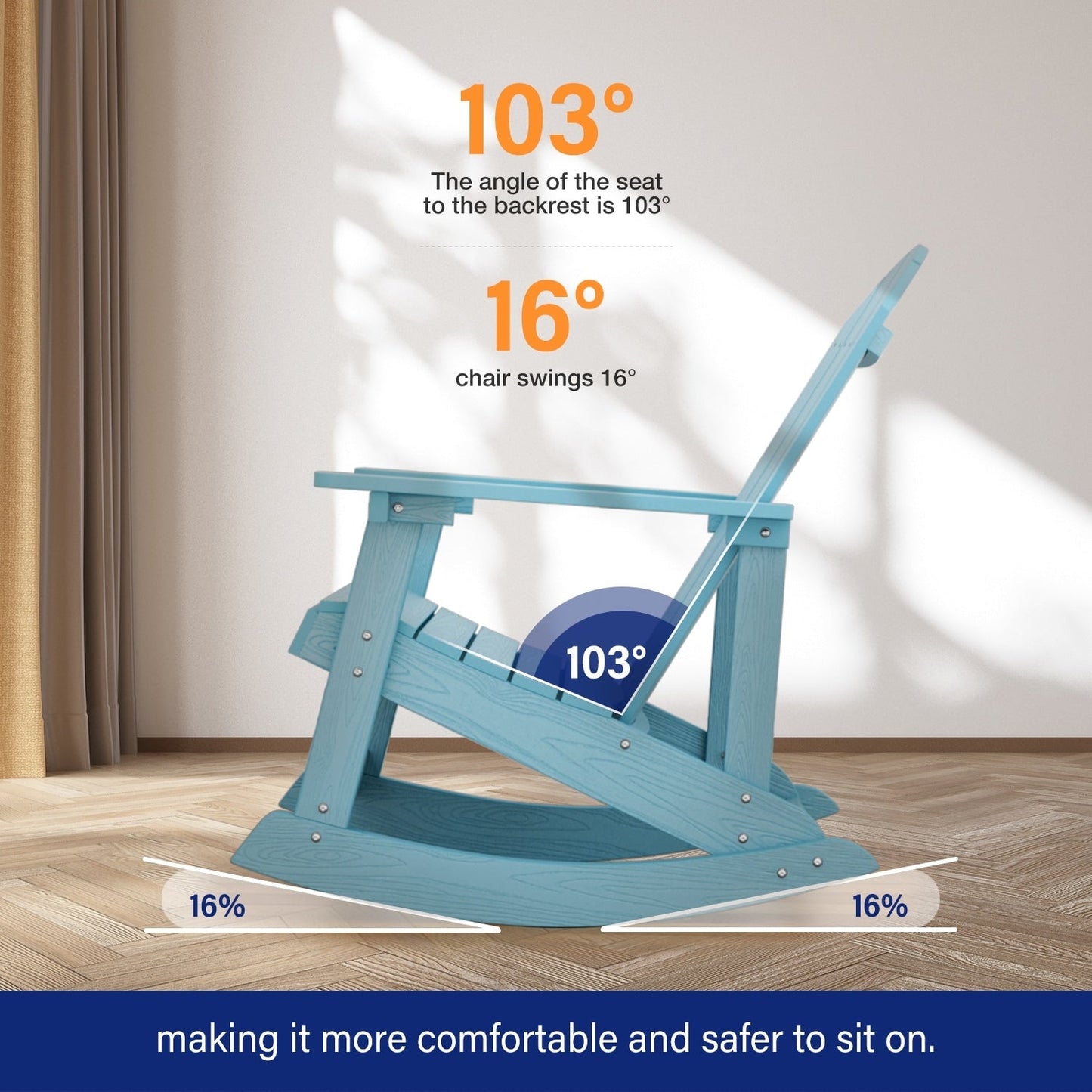 Sedia a dondolo da esterno WINSOON per tutte le stagioni, set da 2