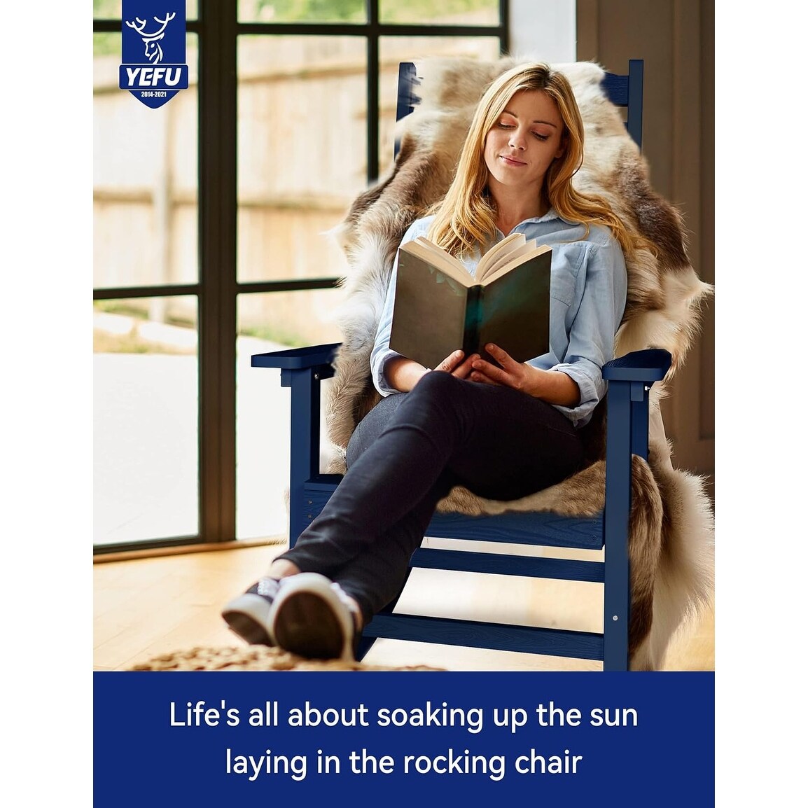 Sedia a dondolo da esterno WINSOON per tutte le stagioni, set da 2