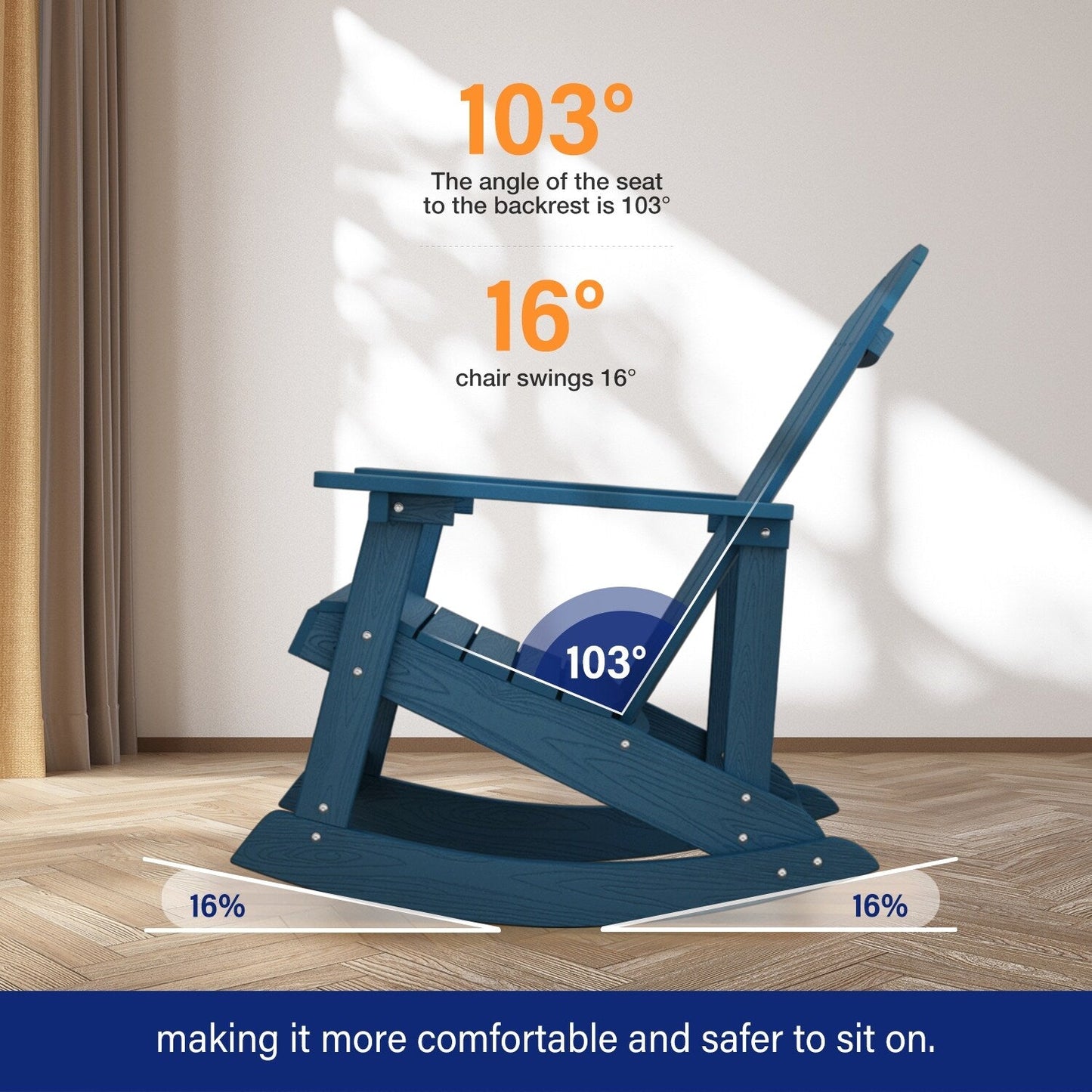 Sedia a dondolo da esterno WINSOON per tutte le stagioni, set da 2