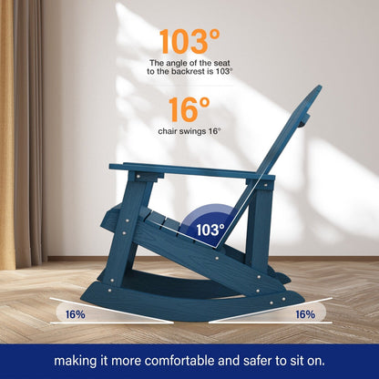 Sedia a dondolo da esterno WINSOON per tutte le stagioni, set da 2