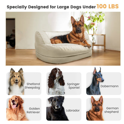 Letto per cani in schiuma ortopedica impermeabile WOWMAX per cani di grossa taglia