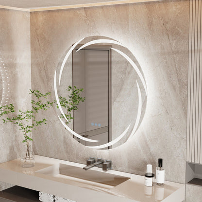 Specchio da bagno con luce LED touch impermeabile e antiappannamento, dimmerabile