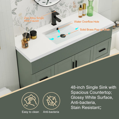 Mobile bagno Wavy Line 30/36/48 con lavabo e rubinetto