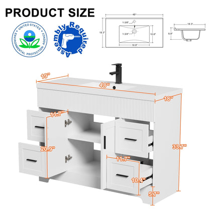 Mobile bagno Wavy Line 30/36/48 con lavabo e rubinetto