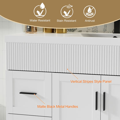 Mobile bagno Wavy Line 30/36/48 con lavabo e rubinetto