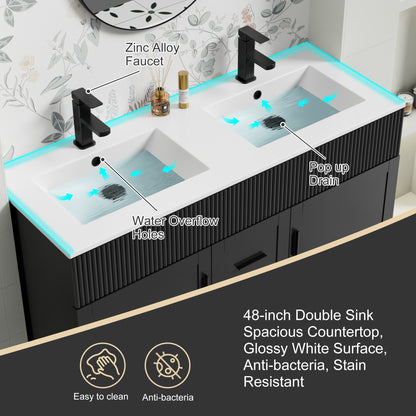 Mobile bagno Wavy Line 30/36/48 con lavabo e rubinetto