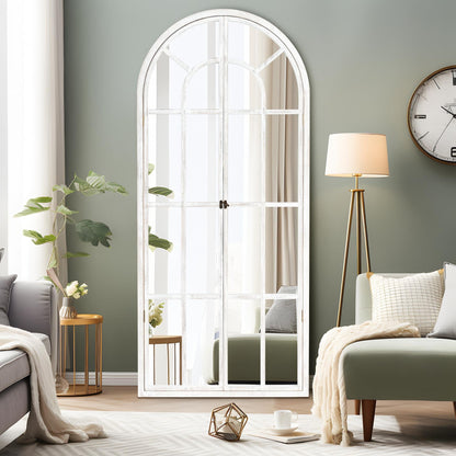 Specchio per finestra in legno ad arco 71'' L*31'' W