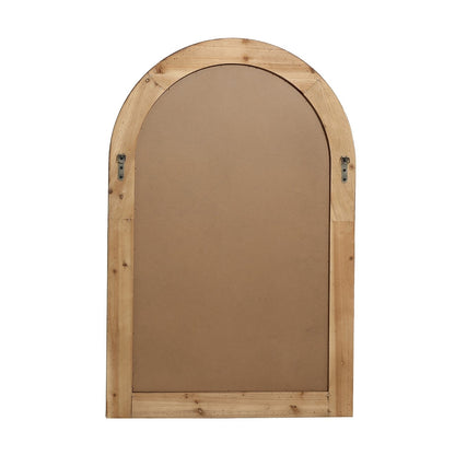Specchio da parete con finestra ad arco e cornice in legno, specchio da parete per bagno - 39,25 A x 25,87 L x 1,5 P