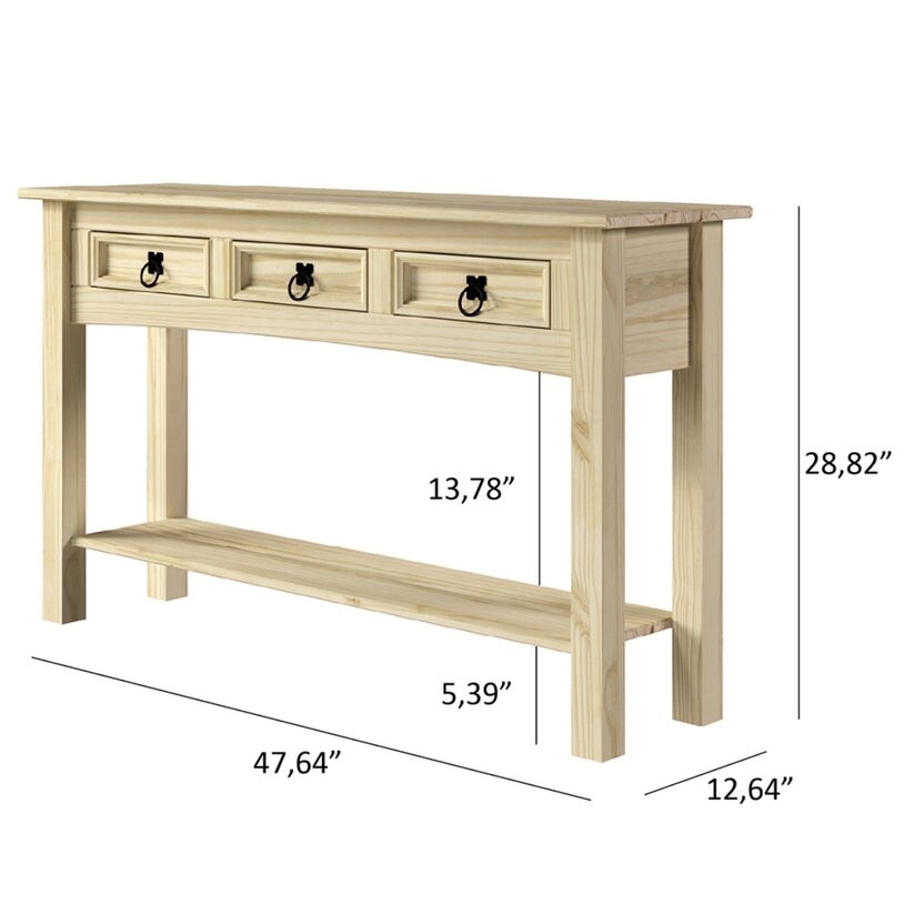 Consolle da ingresso in legno con 3 cassetti Corona | Furniture Dash - N/D