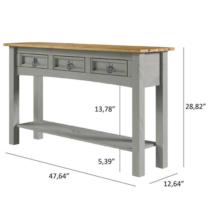 Consolle da ingresso in legno con 3 cassetti Corona | Furniture Dash - N/D