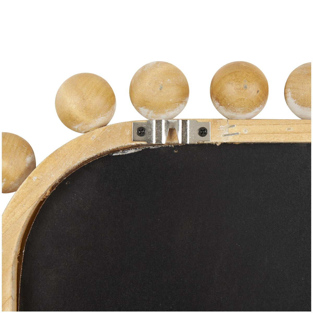 Specchio da parete in legno con cornice perlinata - Marrone - Roche River Decor