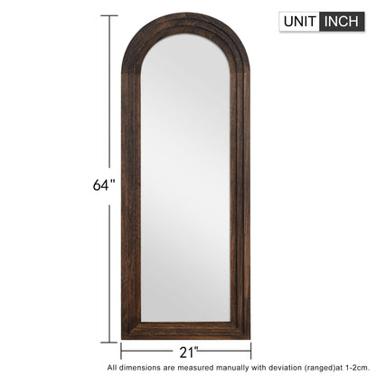 Specchio da parete in stile scala con cornice in legno - 64*21