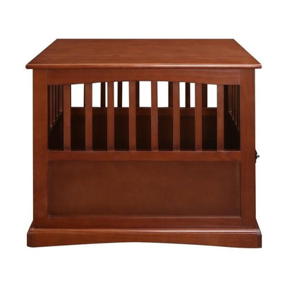 Tavolino in legno per trasportino per animali domestici con porta chiudibile a chiave