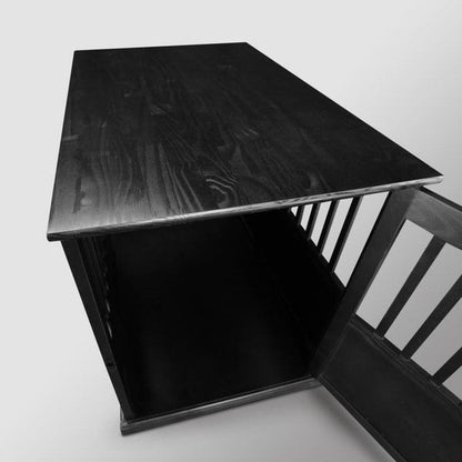 Tavolino in legno per trasportino per animali domestici con porta chiudibile a chiave