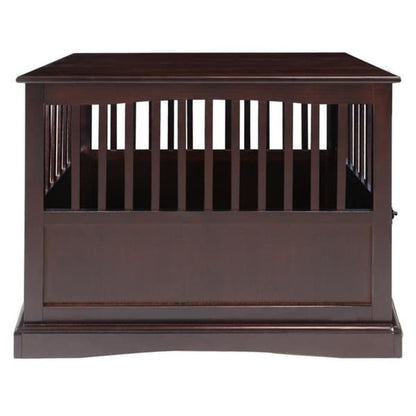 Tavolino in legno per trasportino per animali domestici con porta chiudibile a chiave