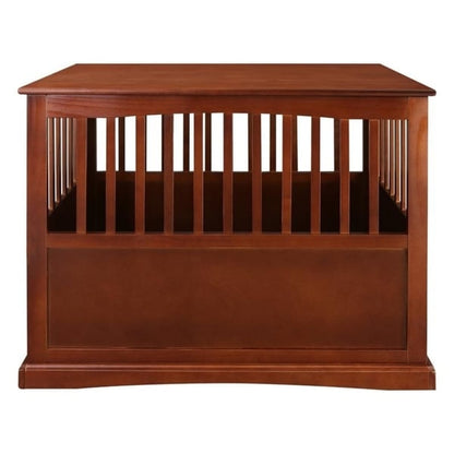 Tavolino in legno per trasportino per animali domestici con porta chiudibile a chiave