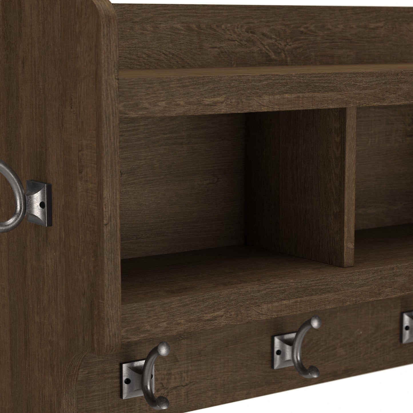 Appendiabiti da parete Woodland 40W con ripiano di Bush Furniture