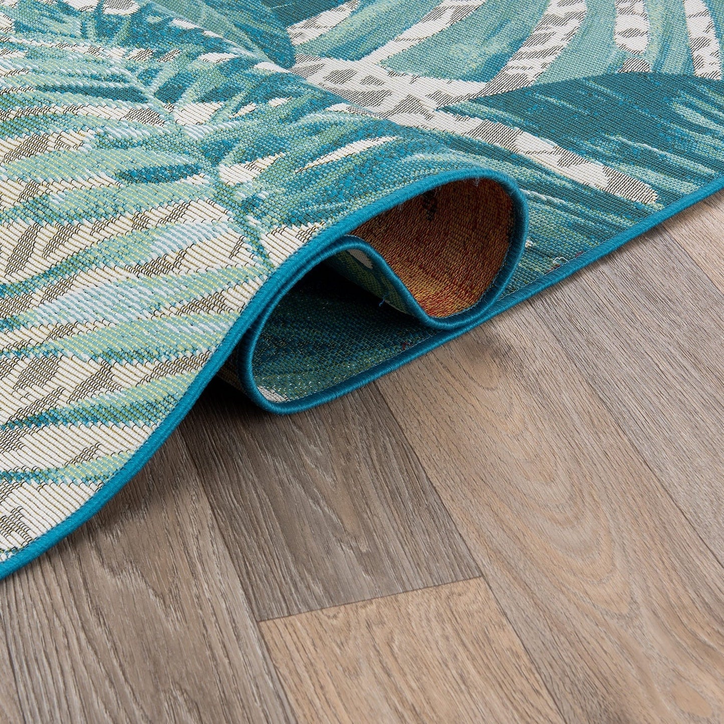 Tappeto da interno/esterno con motivi floreali tropicali contemporanei della World Rug Gallery