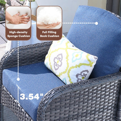 Set da conversazione per esterni XIZZI da 4 pezzi con tavolo