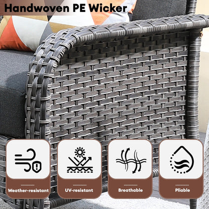 Set da conversazione per esterni XIZZI da 4 pezzi con tavolo