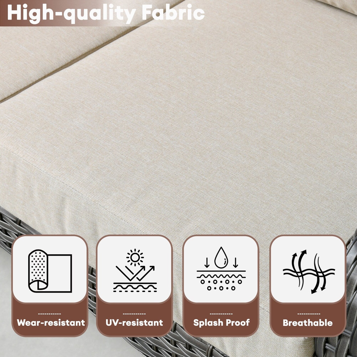 Set da conversazione per esterni XIZZI da 4 pezzi con tavolo