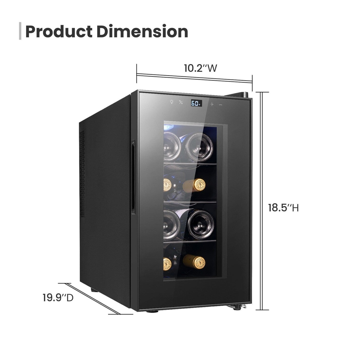 Mini frigorifero per vino Yeego da 8 bottiglie